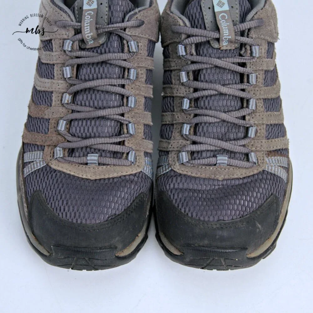 Columbia Armitage Lane‎ Waterproof Hiking Shoes Gray Blue Women 8.5